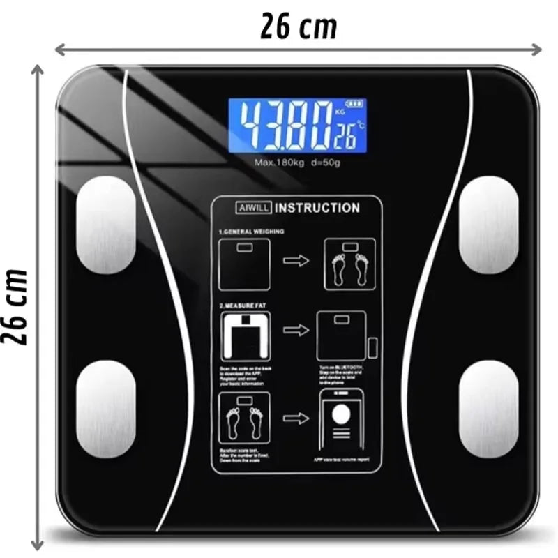 High-Precision Smart Body Fat Scale – Bluetooth Weight & Fitness Tracker