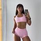 Women’s 2-Piece Yoga Set – High-Waist Leggings and Sports Bra Workout Suit for Gym & Fitness