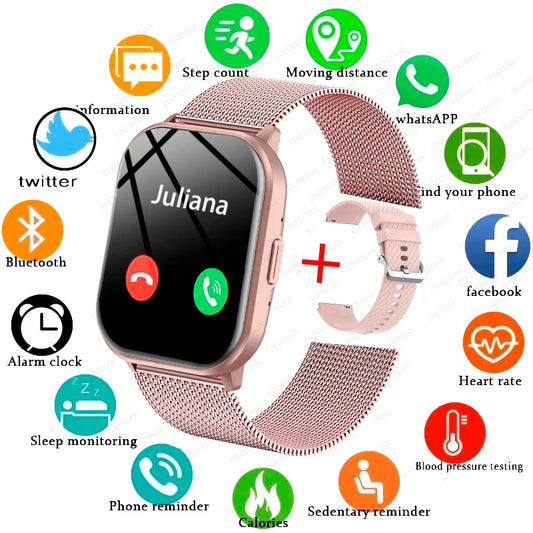 2024 Smart Watch – Heart Rate & Blood Pressure Fitness Tracker with Bluetooth Call