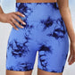 Women’s High-Waist Tie-Dye Yoga Shorts – Seamless Workout & Cycling Shorts