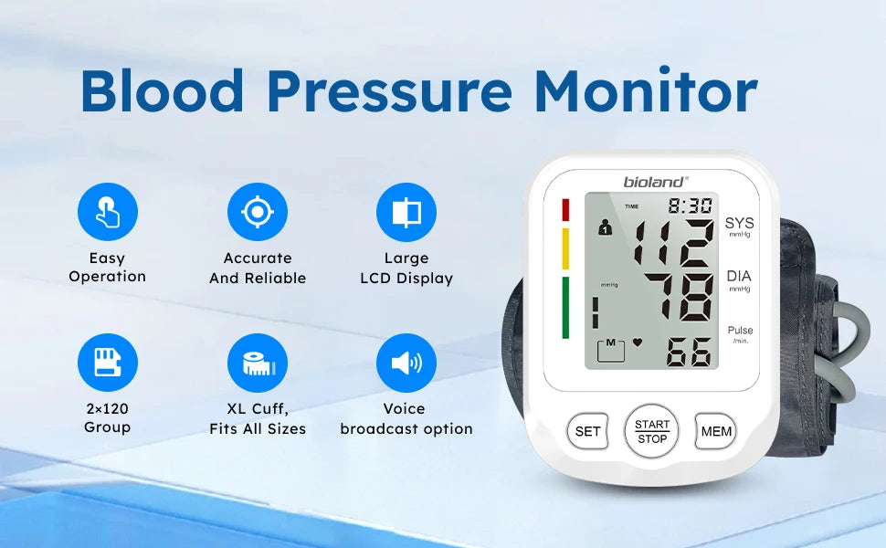 Bioland 2005 Blood Pressure Monitor – Automatic Upper Arm Digital Tensiometer