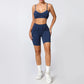 Women’s Seamless Yoga Set – High-Waist Leggings & Backless Sports Bra
