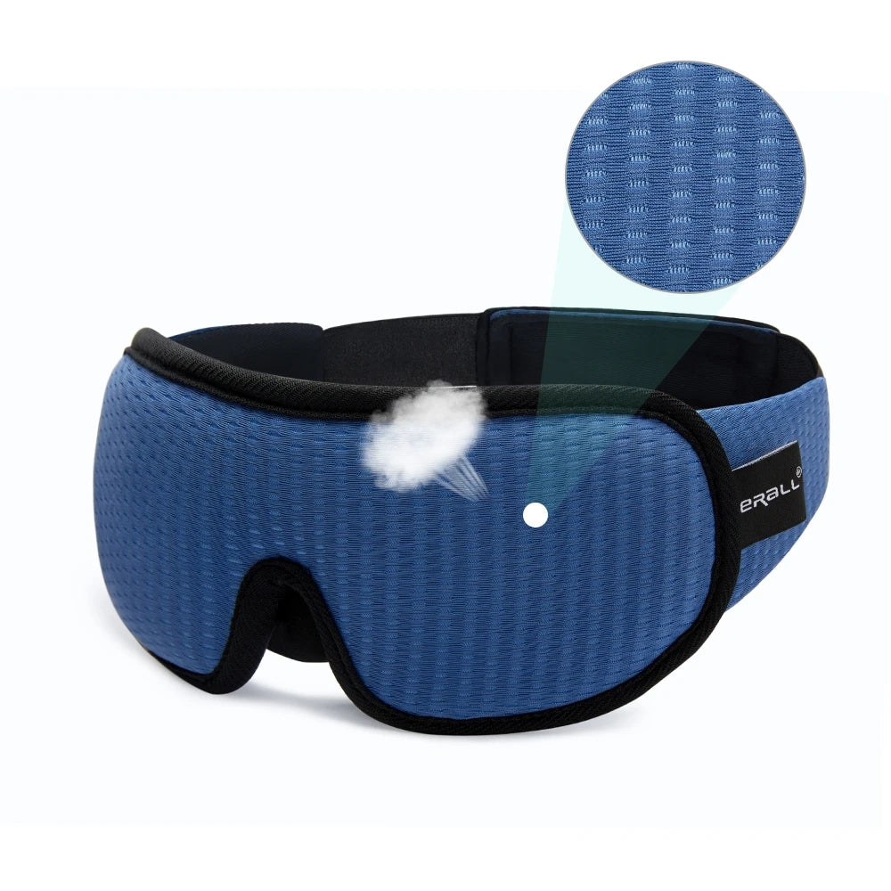3D Padded Sleep Mask – Light-Blocking Eye Shade & Sleeping Aid