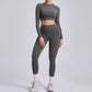 Women’s Seamless Yoga Set – High-Waist Leggings & Backless Sports Bra