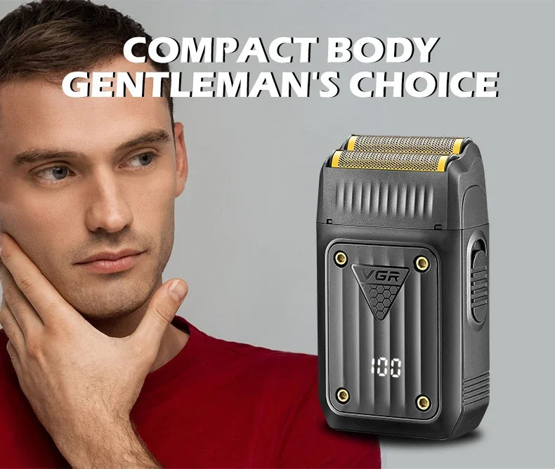 VGR V-363 Professional Electric Shaver with Digital Display – Rechargeable Beard Trimmer for Men