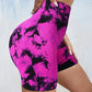 Women’s High-Waist Tie-Dye Yoga Shorts – Seamless Workout & Cycling Shorts