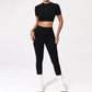 Women’s Seamless Yoga Set – High-Waist Leggings & Backless Sports Bra