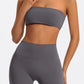 Ctenkevet Women’s Fitness Set – Strapless Sports Bra & Crop Top