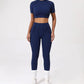 Women’s Seamless Yoga Set – High-Waist Leggings & Backless Sports Bra