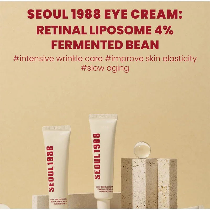 Korean 1988 Retinol Face Serum – Black Ginseng, Niacinamide & Vitamin C Anti-Aging Ampoule for Firming and Wrinkle Care
