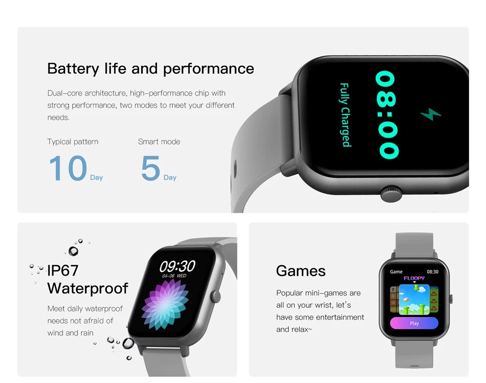 Xiaomi 2025 Smart Watch – Bluetooth Call & Fitness Tracker, IP68 Waterproof