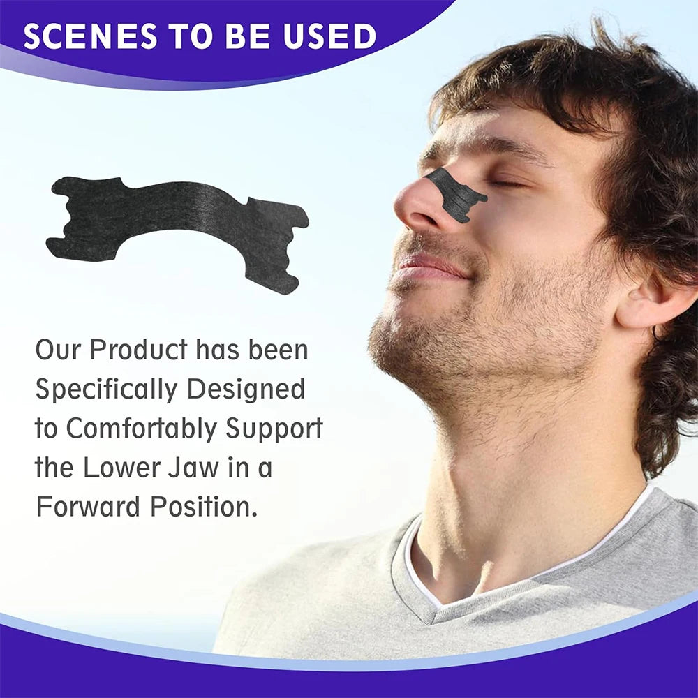 Black Nasal Strips – Extra Strength Anti-Snoring Sleep Aid (30/60/90pcs)