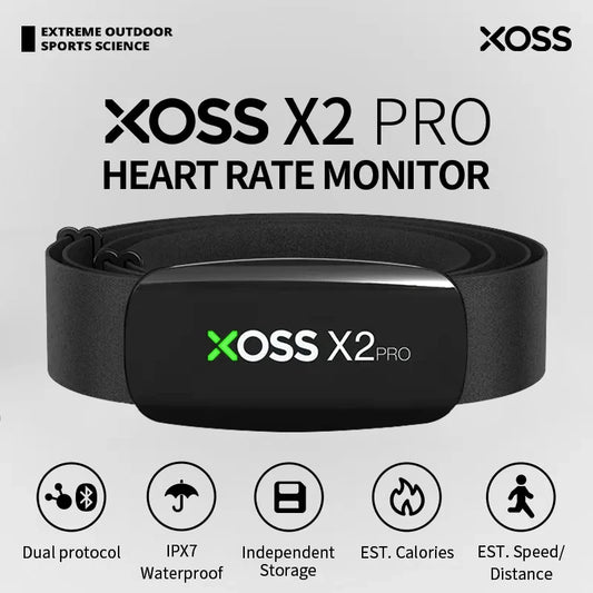 XOSS X2 Pro Heart Rate Monitor – Rechargeable Fitness Sensor with Data Storage