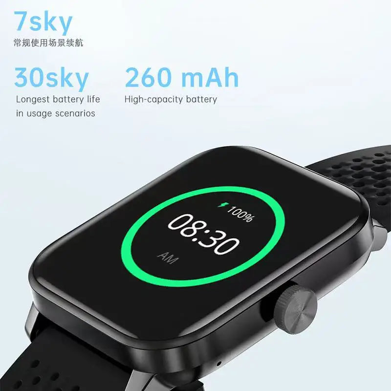 Men’s 1.85" Smart Watch – Heart Rate & SpO₂ Monitor with Multi-Sport Modes