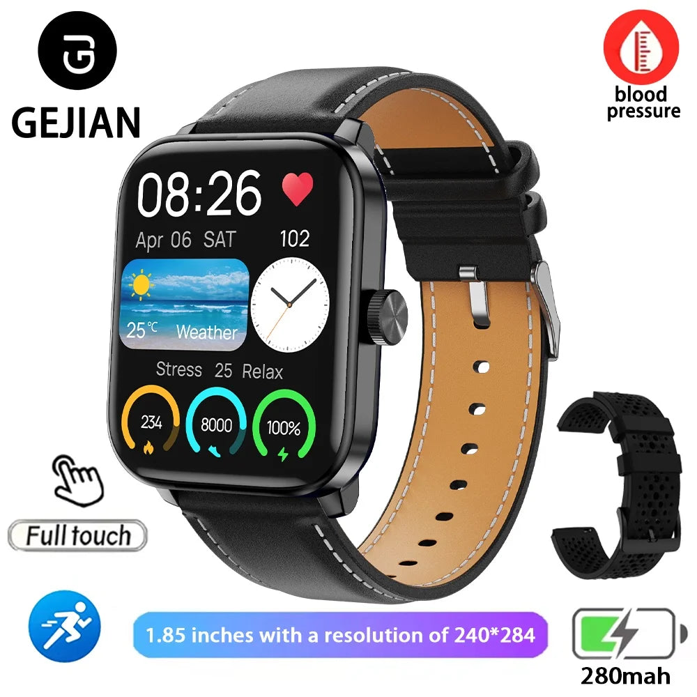 Men’s 1.85" Smart Watch – Heart Rate & SpO₂ Monitor with Multi-Sport Modes