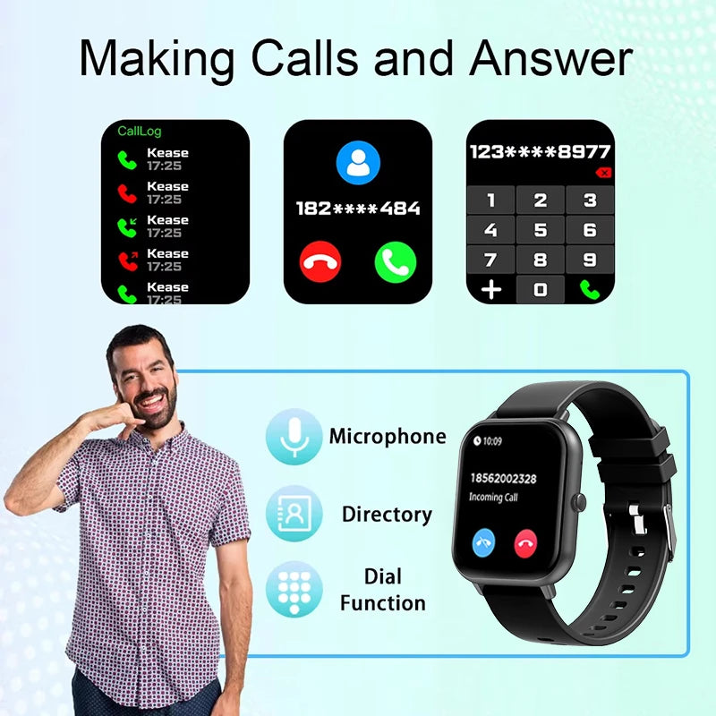 Xiaomi 2025 Smart Watch – Bluetooth Call & Fitness Tracker, IP68 Waterproof