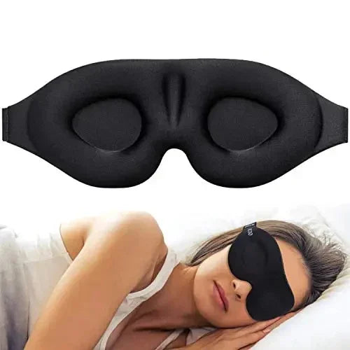 3D Contoured Eye Mask – Light-Blocking Sleep Blindfold for Men & Women