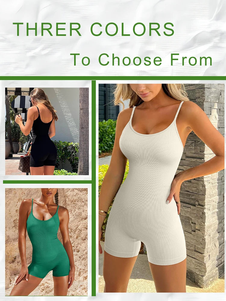 Women’s Seamless Yoga Jumpsuit – High-Waist Sportswear for Fitness, Running, and Workouts
