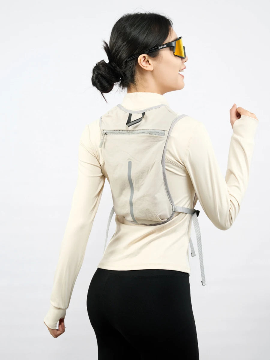 Lightweight Running Vest with Hydration & Phone Storage – Reflective Sports Chest Pack for Biking and Jogging