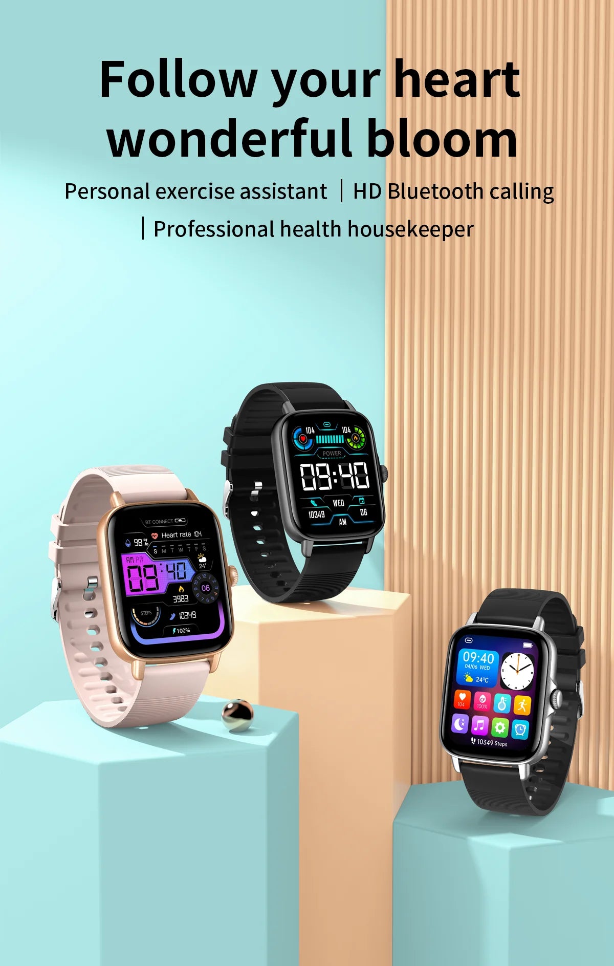EIGIIS 2025 Smart Watch – Fitness Tracker with Heart Rate & Sleep Monitor