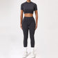 Women’s Seamless Yoga Set – High-Waist Leggings & Backless Sports Bra
