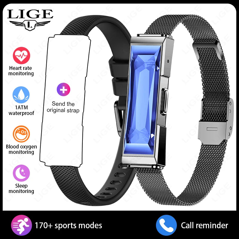 LIGE Smart Fitness Tracker – Heart Rate & SpO₂ Smart Bracelet