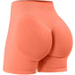 High-Waist Yoga Shorts – Solid Color Fitness & Running Leggings