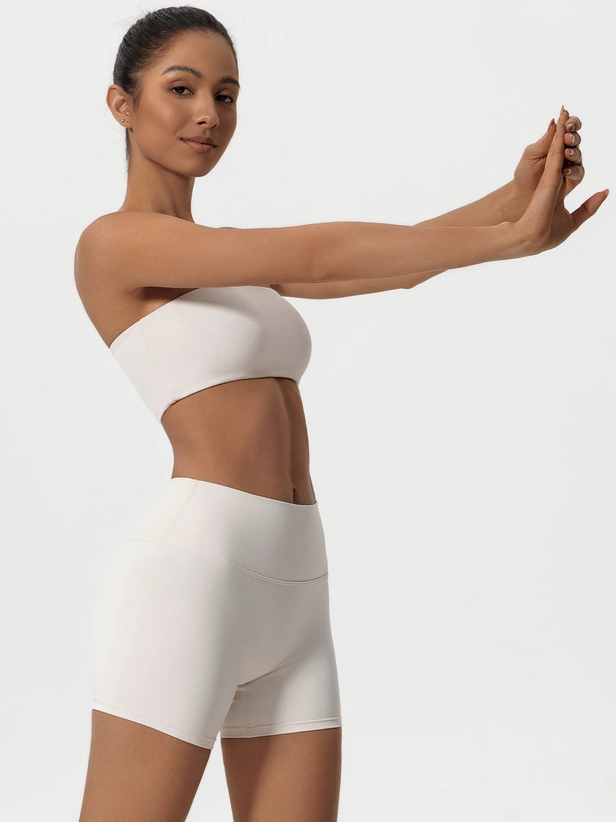 Ctenkevet Women’s Fitness Set – Strapless Sports Bra & Crop Top
