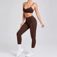 Women’s Seamless Yoga Set – High-Waist Leggings & Backless Sports Bra