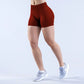High-Waist Yoga Shorts – Solid Color Fitness & Running Leggings