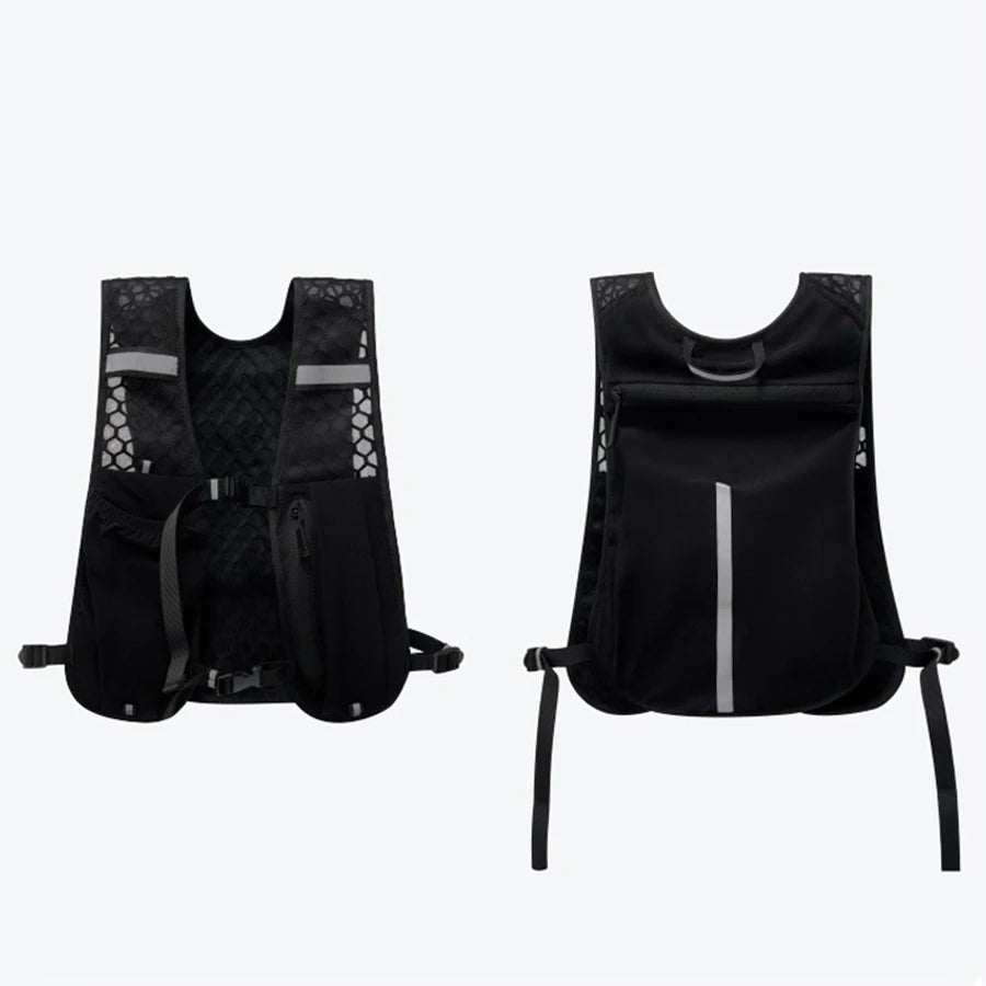 Lightweight Running Vest with Hydration & Phone Storage – Reflective Sports Chest Pack for Biking and Jogging