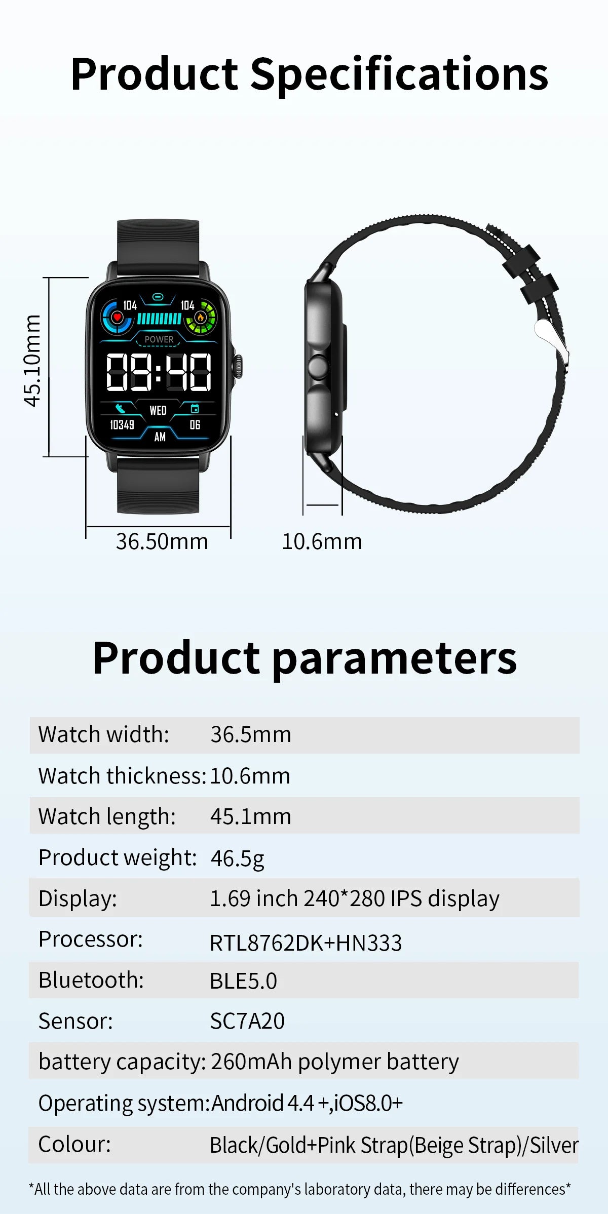 EIGIIS 2025 Smart Watch – Fitness Tracker with Heart Rate & Sleep Monitor
