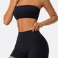 Ctenkevet Women’s Fitness Set – Strapless Sports Bra & Crop Top