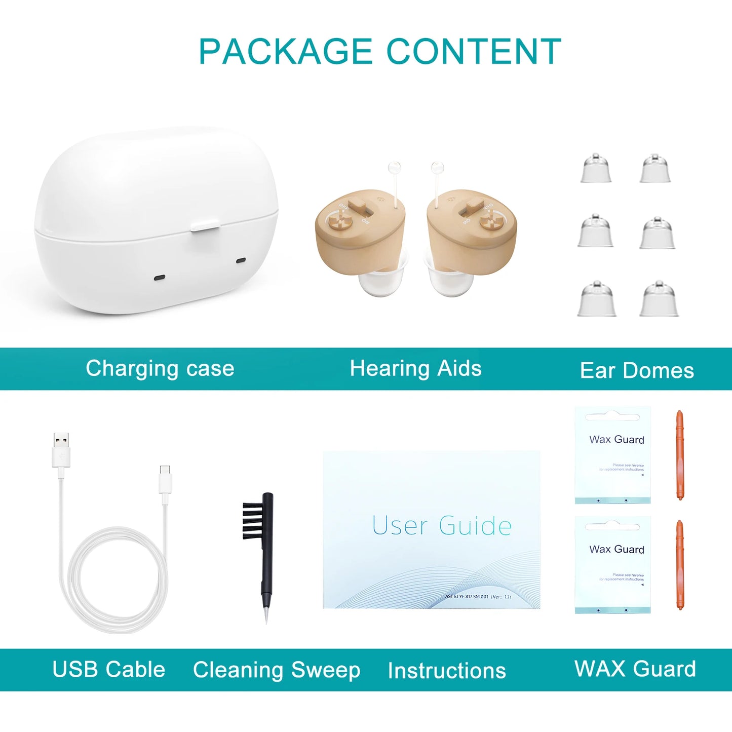 Rechargeable Hearing Aid – Mini Invisible Wireless Sound Amplifier for Elderly