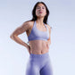 2-Piece Seamless Yoga Outfit for Women – Halter Sports Bra and Matching Shorts Workout Set