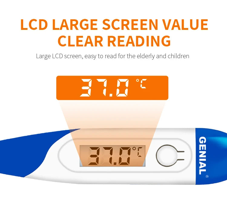 Digital Oral Thermometer – Fast 15s Reading for Adults & Fever Check