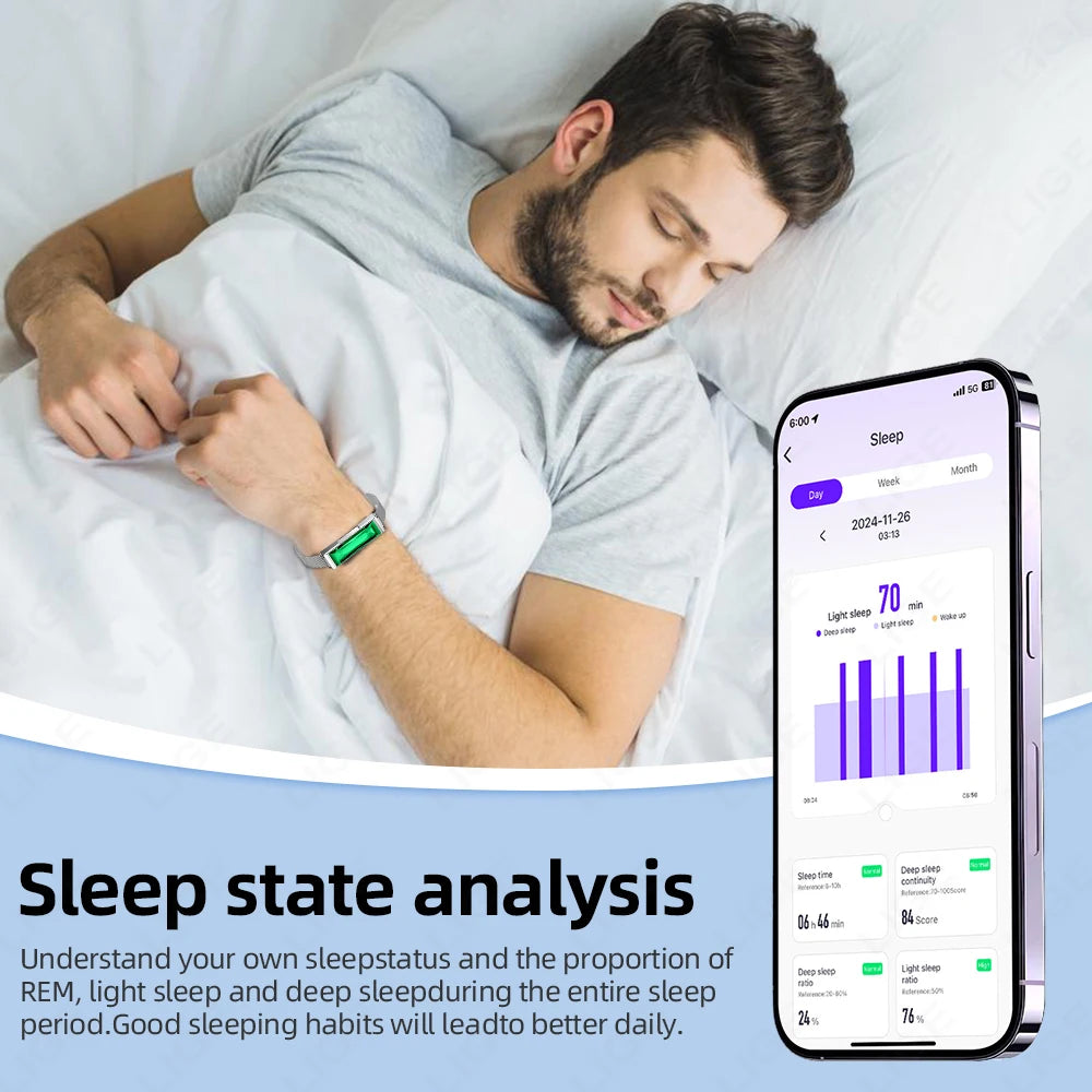 LIGE Smart Fitness Tracker – Heart Rate & SpO₂ Smart Bracelet
