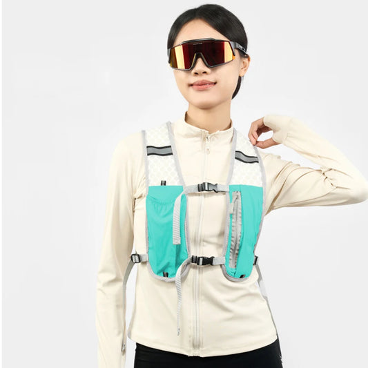 Lightweight Running Vest with Hydration & Phone Storage – Reflective Sports Chest Pack for Biking and Jogging