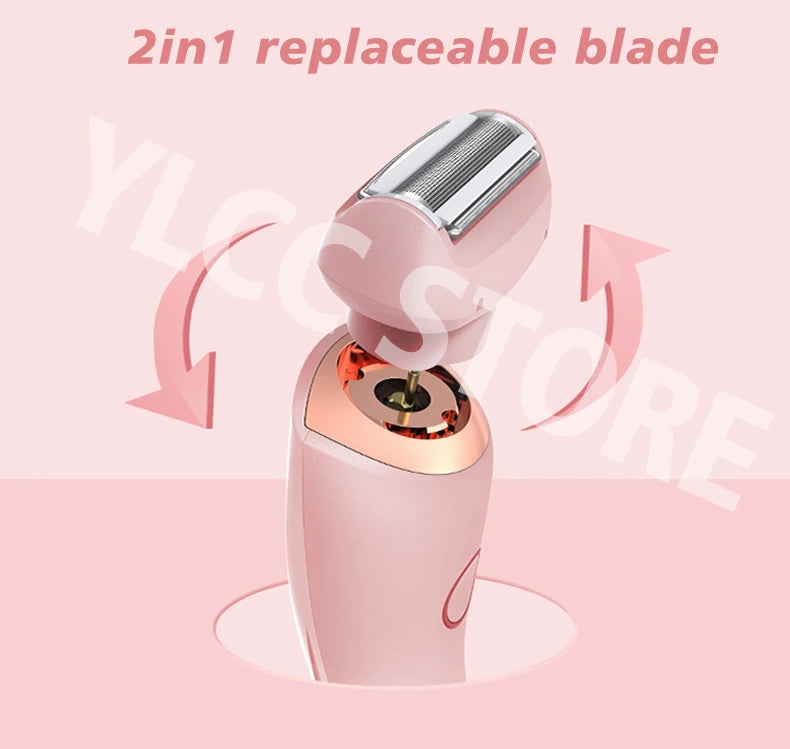 2-in-1 Electric Razor – Bikini Trimmer & Face Shaver for Women