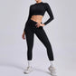 Women’s Seamless Yoga Set – High-Waist Leggings & Backless Sports Bra
