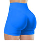 High-Waist Yoga Shorts – Solid Color Fitness & Running Leggings