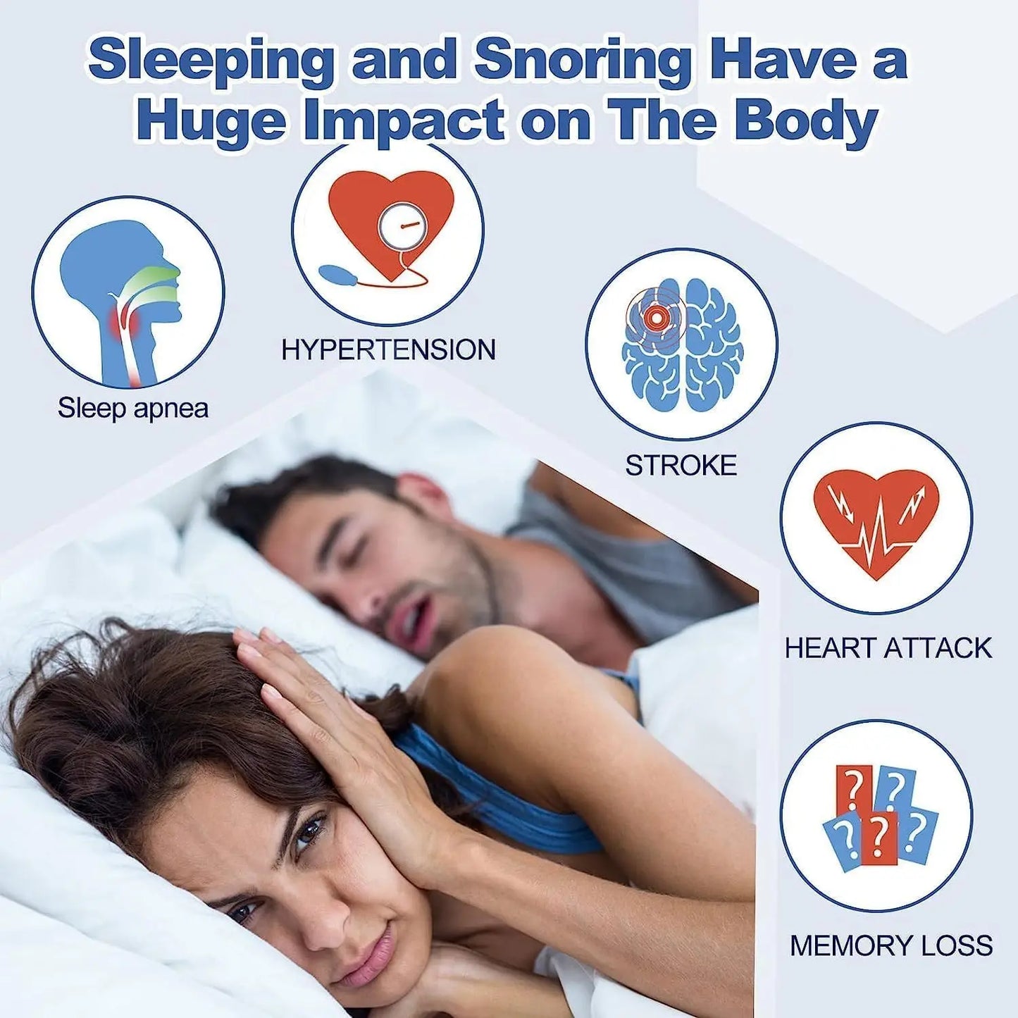 Anti-Snoring Mouth & Nose Strips – Transparent Sleep Aid Tape