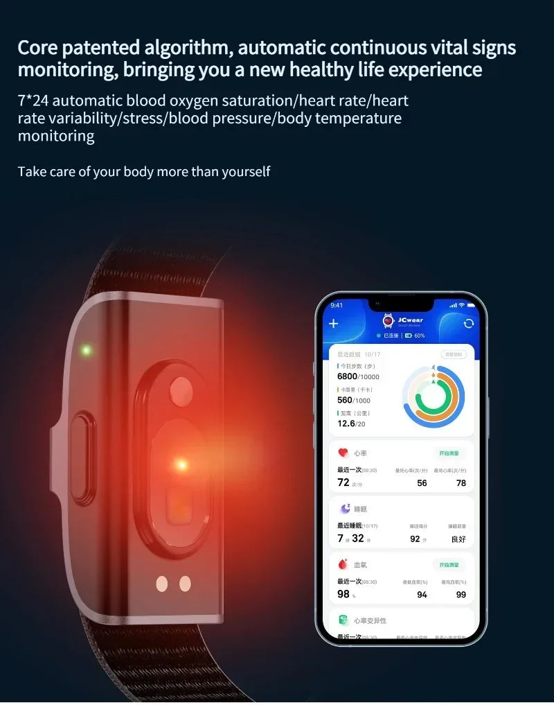 2208A Smart Bracelet – Heart Rate & Blood Pressure Fitness Tracker