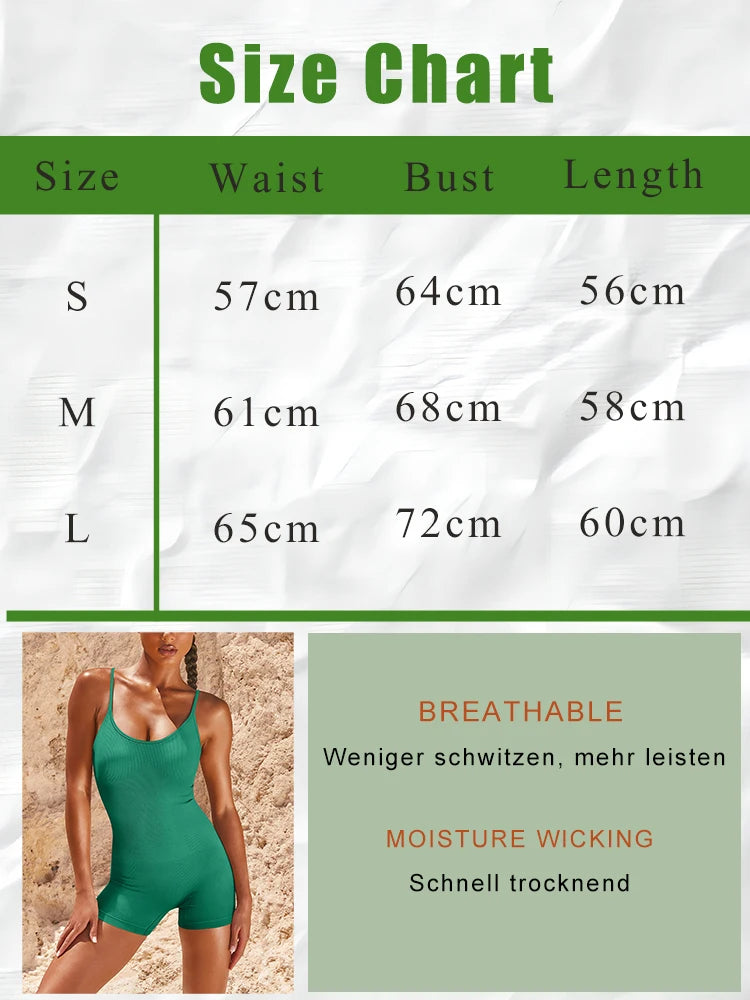 Women’s Seamless Yoga Jumpsuit – High-Waist Sportswear for Fitness, Running, and Workouts