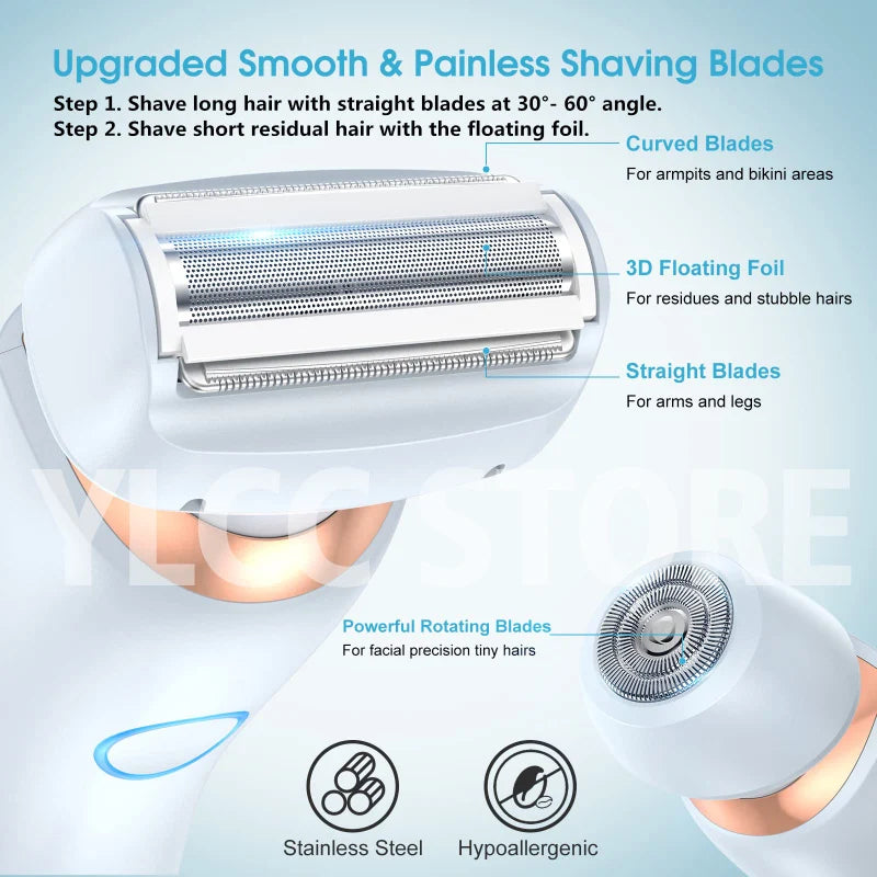 2-in-1 Electric Razor – Bikini Trimmer & Face Shaver for Women