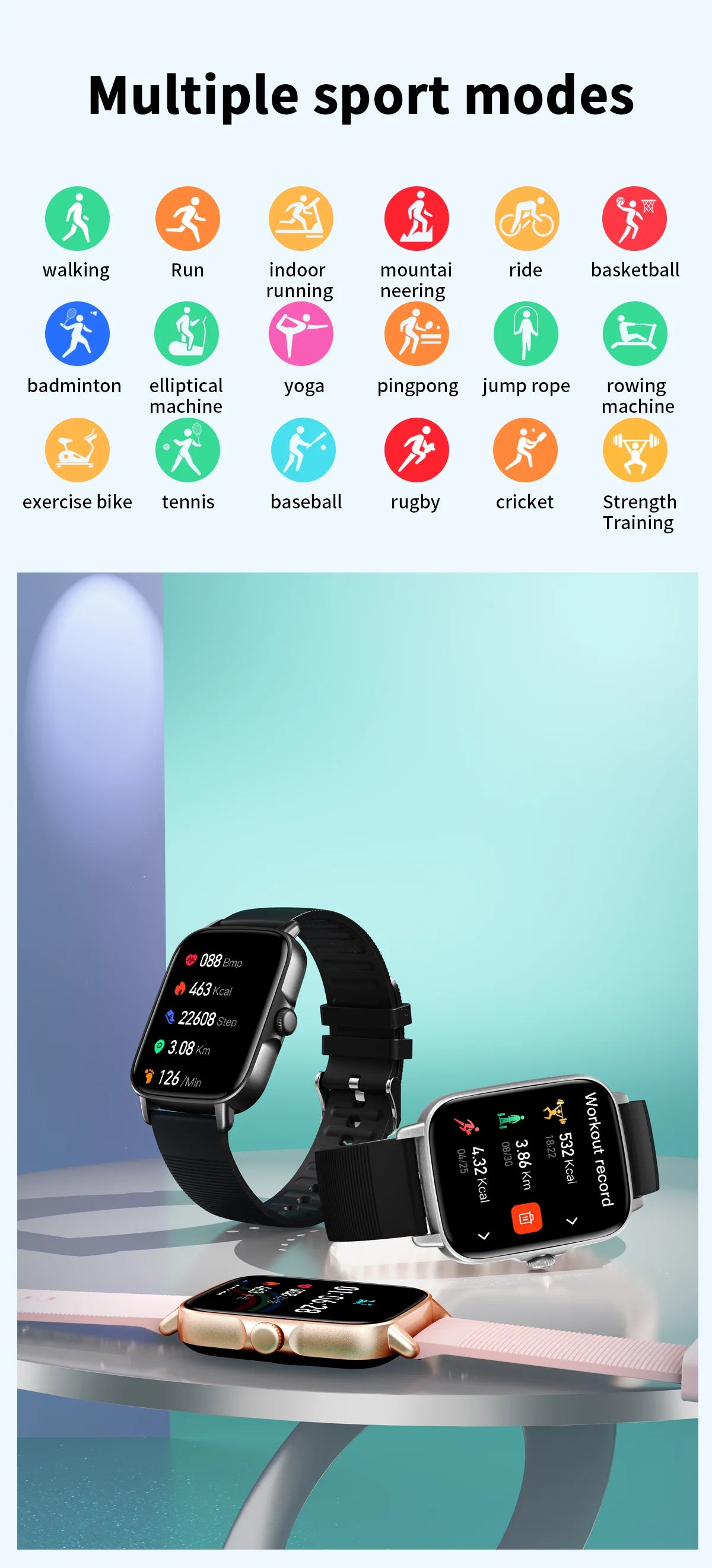 EIGIIS 2025 Smart Watch – Fitness Tracker with Heart Rate & Sleep Monitor