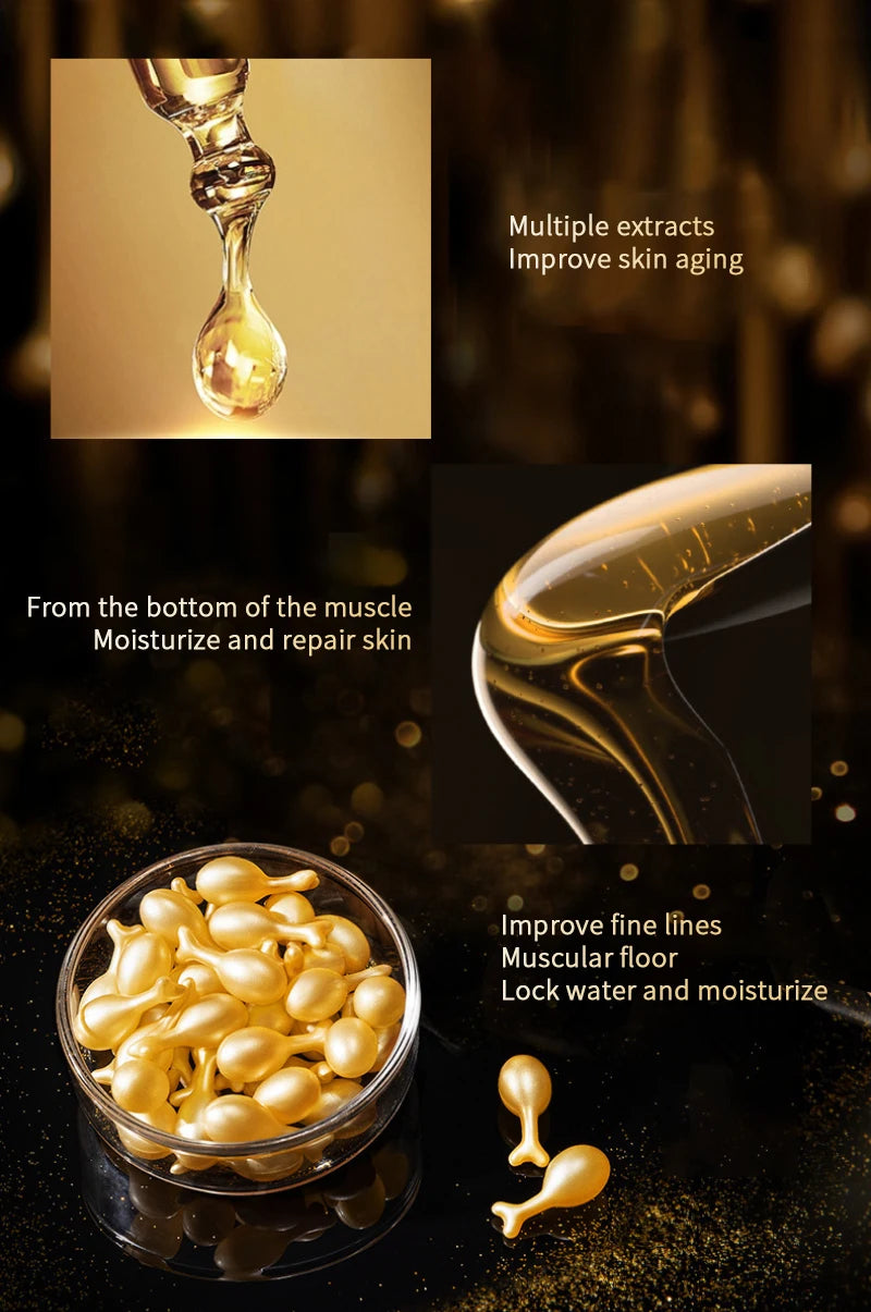Collagen Face Serum Capsules – Anti-Wrinkle, Firming & Whitening with Hyaluronic Acid