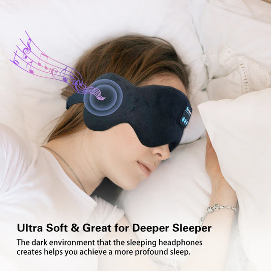 Bluetooth 5.3 Sleeping Mask with Wireless Headphones – Eye Shade for Men & Women