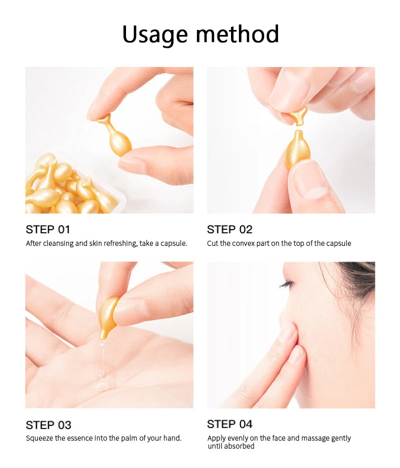 Collagen Face Serum Capsules – Anti-Wrinkle, Firming & Whitening with Hyaluronic Acid