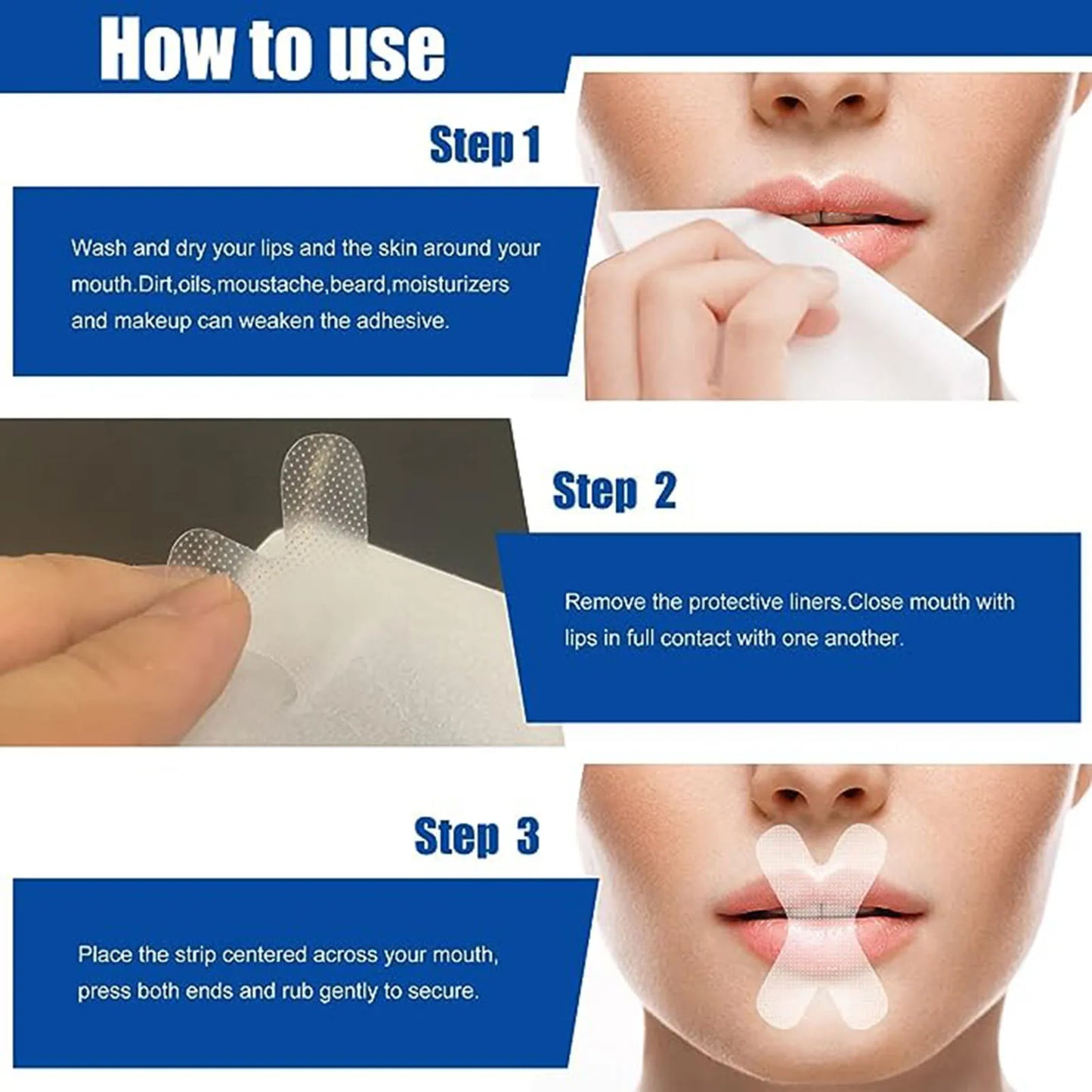 Anti-Snoring Mouth & Nose Strips – Transparent Sleep Aid Tape